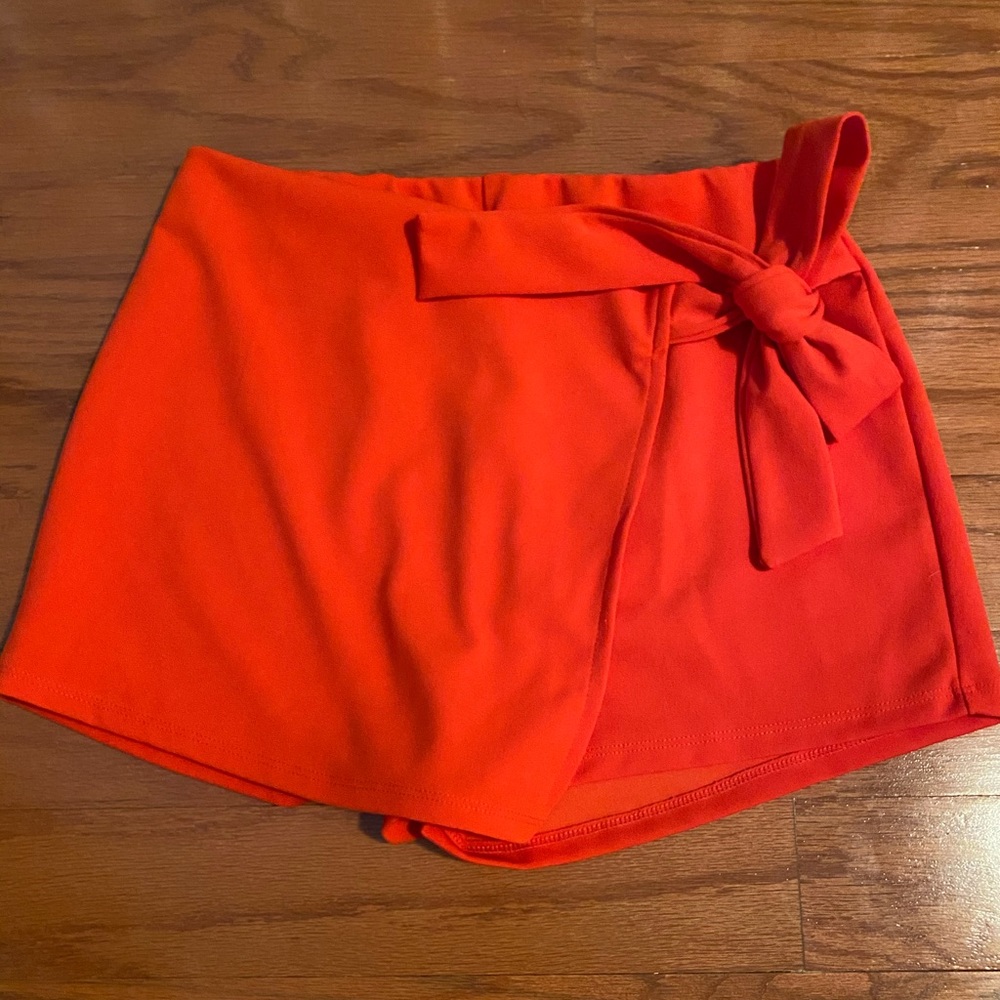 Bright orange shorts